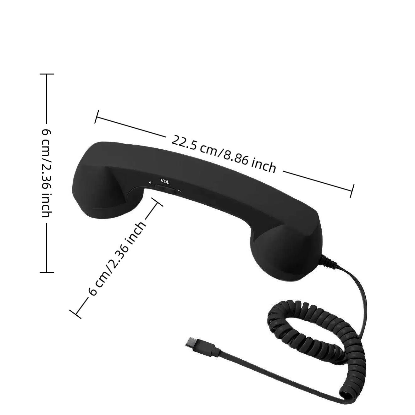New Type-C Direct Plug Phone, Retro Silent, No Converter Needed, External Call Earpiece, Ergonomic Design, Vibrant Colors, Portable Mini Audio, Headset