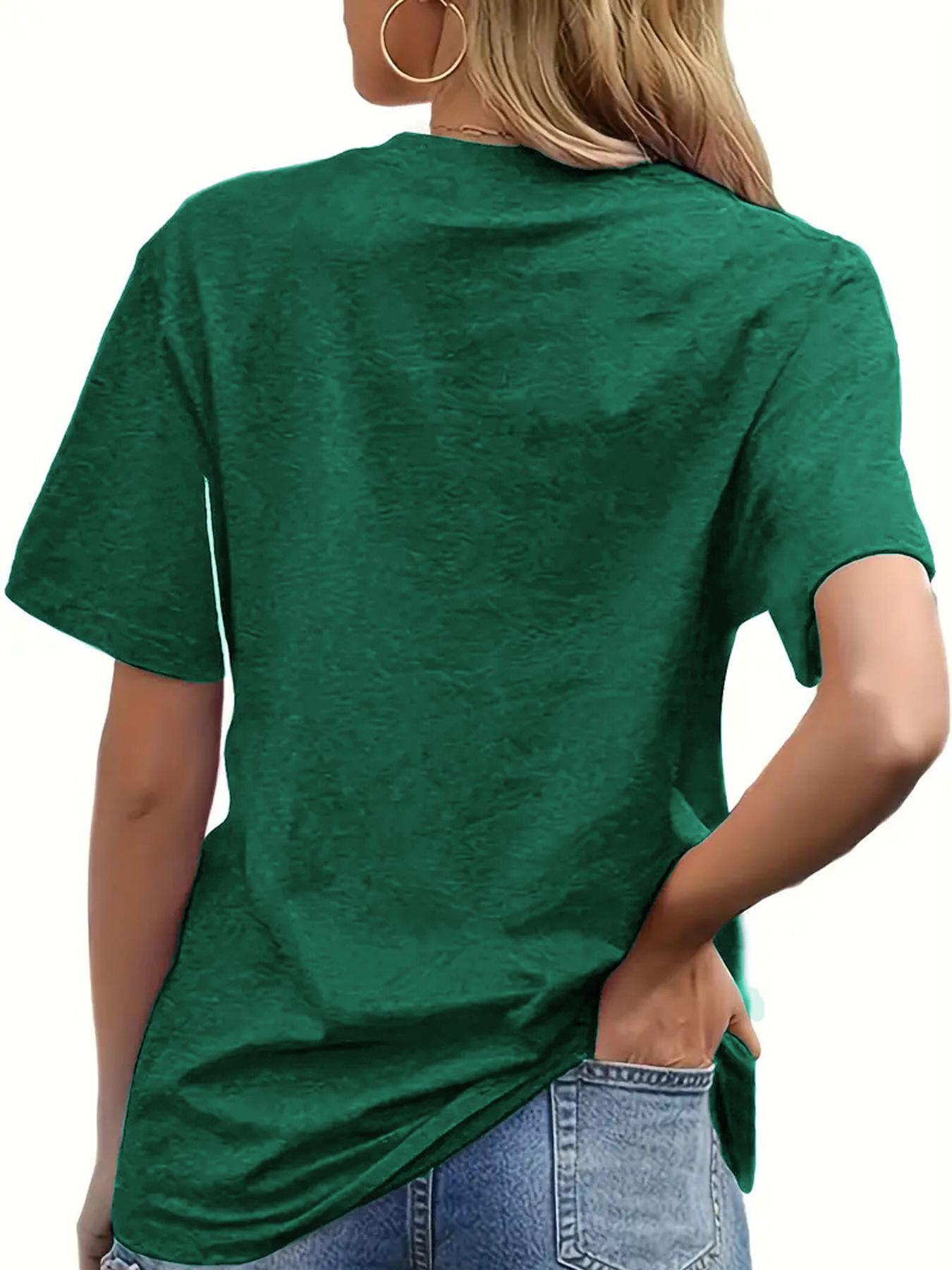 Women's Turtle Print Round Neck Tee, Fashion Casual Short Sleeve T-shirt, Ladies Summer Clothes for Daily Wear