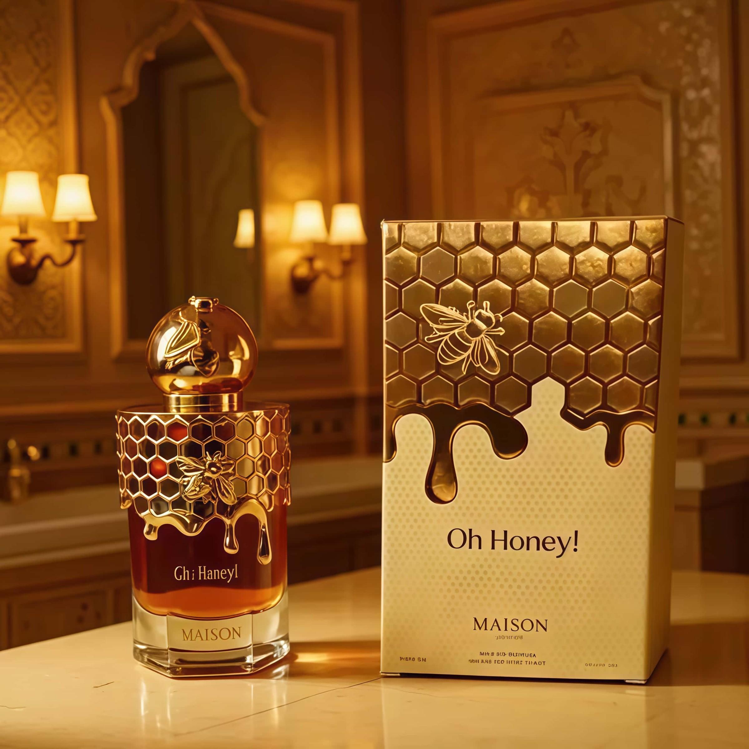 Maison Asrar Oh Honey Edp Neutral Fragrance, Citrus Woody Fragrance, Blackcurrant, Spicy Apple, Citrus, Honey, Flowers, Cedar, Sandalwood, Vanilla, Orcanox