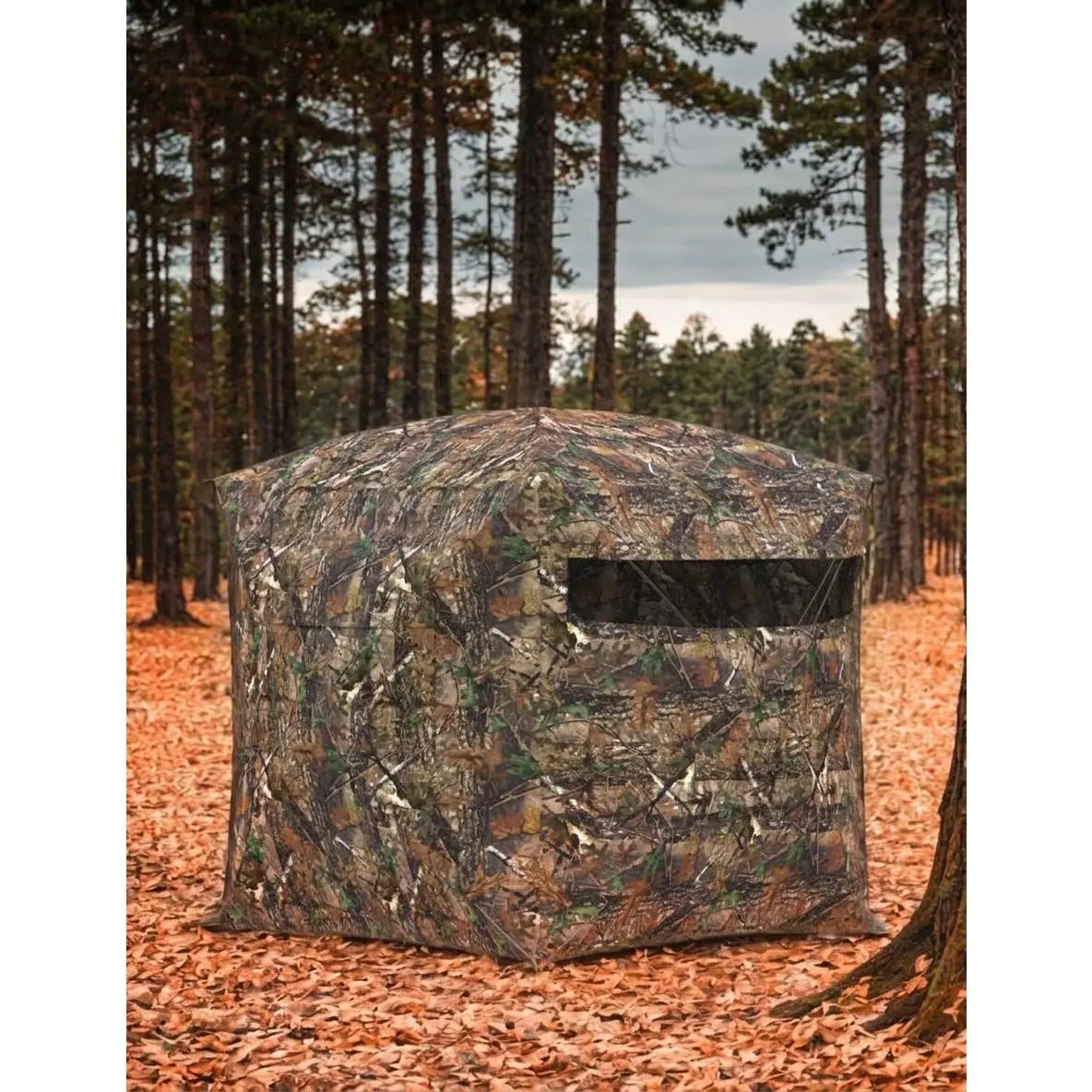 Hunting Blind  for 2-3 People, 58" x 58" x 66" Ground Blind with 270° See-Through Windows, Silent Magnetic Door, Lightweight Outdoor Hunting Shelter tent