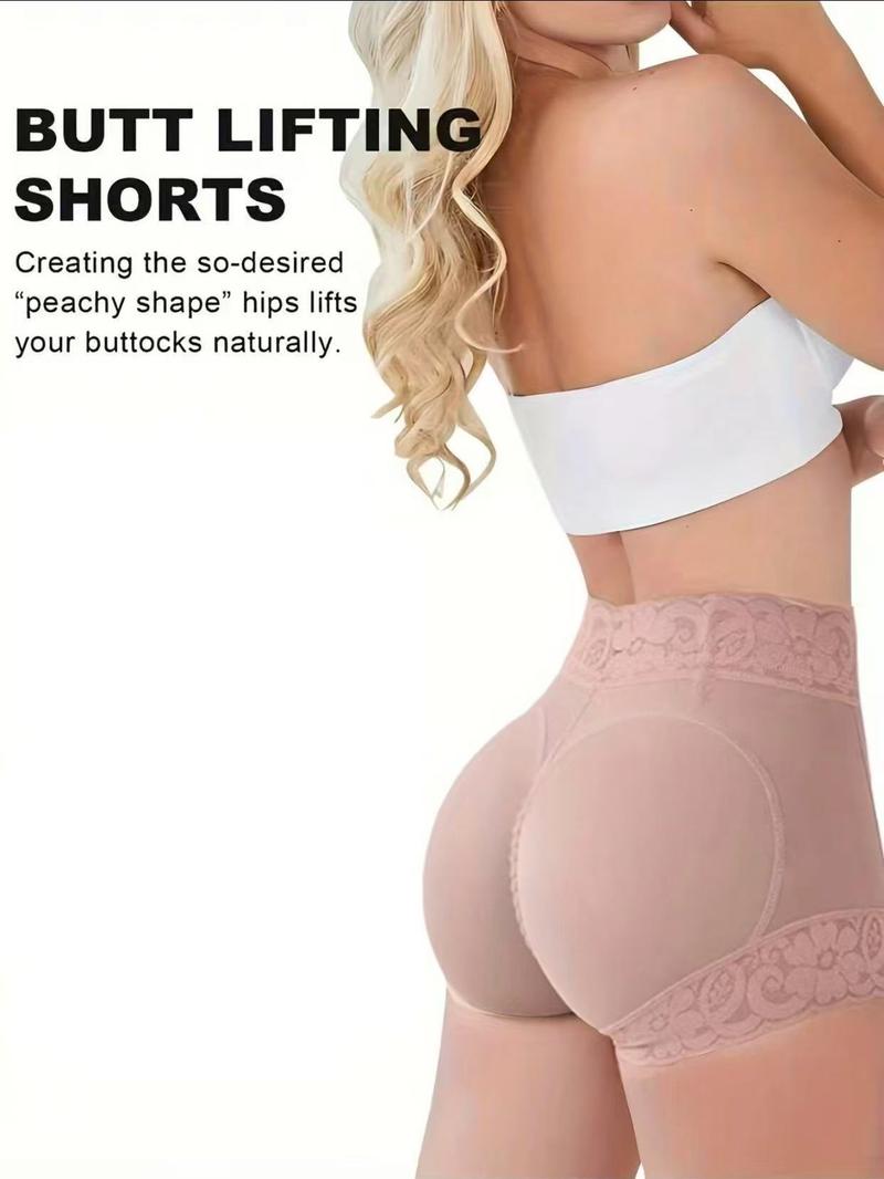 Women's High-Waist Lace Non-Slip Body Shaping Underwear with Waist Control & Buttocks Lifting Invisible Elastic for Weddings Parties Daily Wear