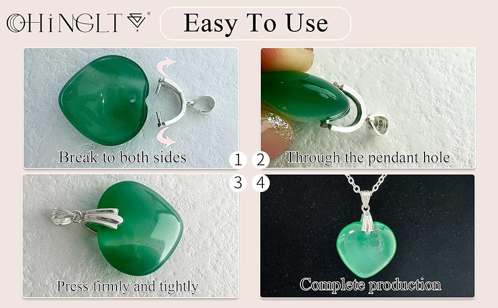 Gold Plated 925 Sterling Silver Pinch Bails for Pendants Clasp Connectors Bails for Jewelry Necklace Clip Pendant Clasps(Made in Italy)