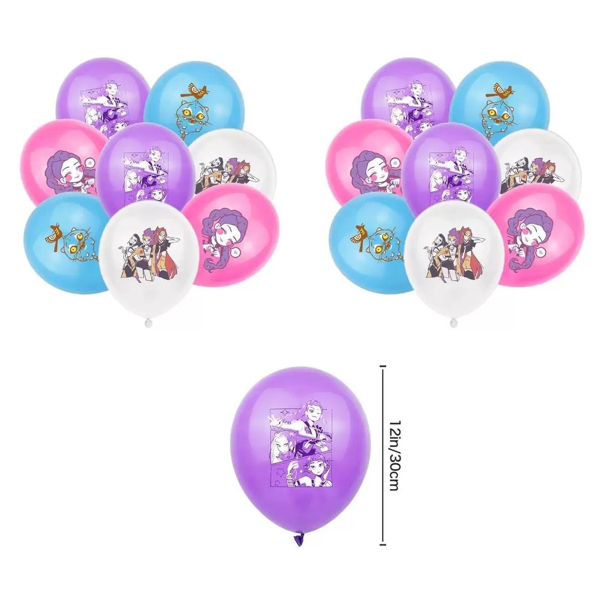K-Pop Birthday Party Decoration Set Collection whimsical home decor,Kpop Anime Girls - Tablecloths, placemats, plates, cups, banners, forks, figurines, Backdrop, balloons, cake decorations, stickers, glasses and masks, K-Popbirthday party tunique decor