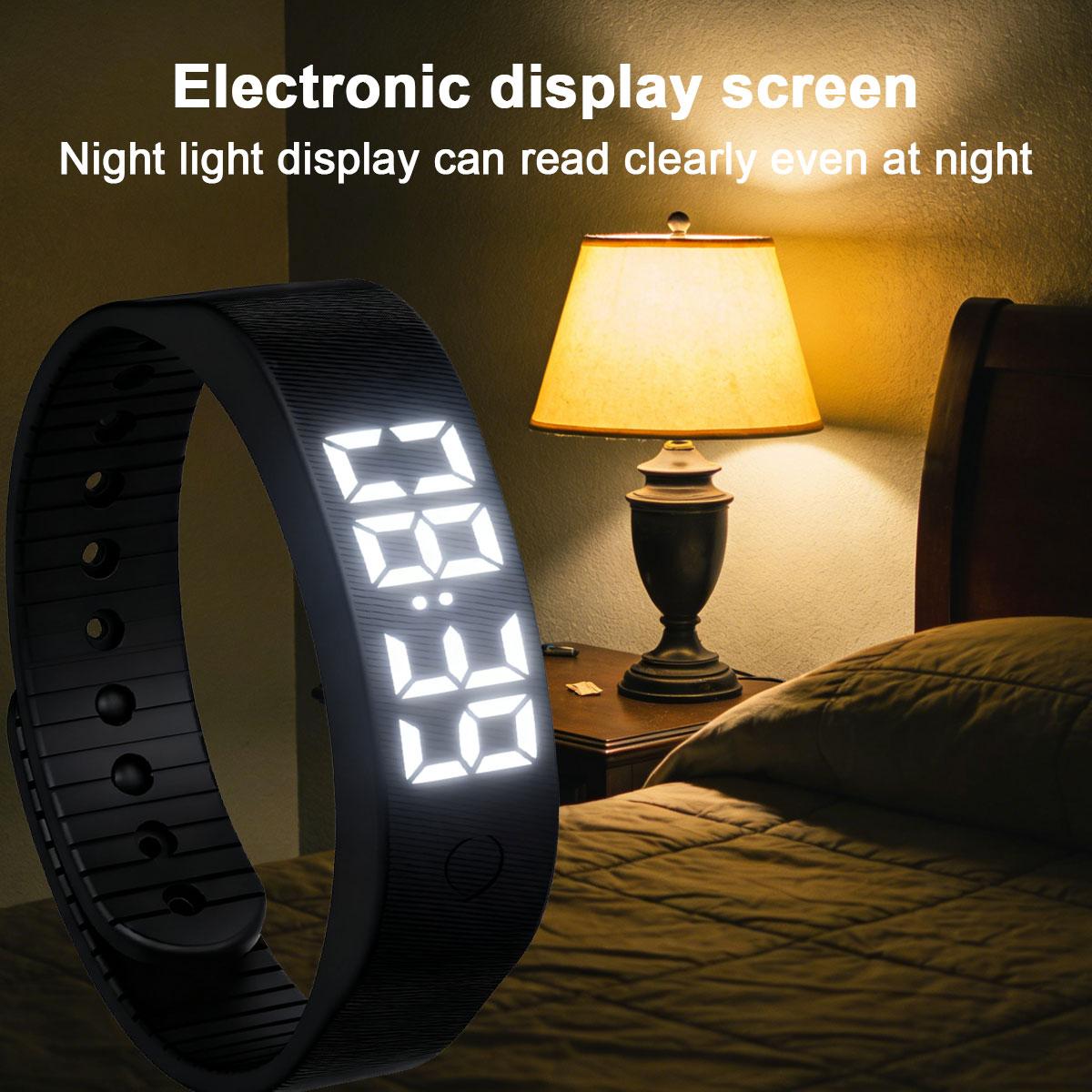 LED Fashion Smart Bracelet Unisex, Time Display, Vibration Alarm, Step Counter, Calorie Tracker, Sleep Monitor, Daily Wear