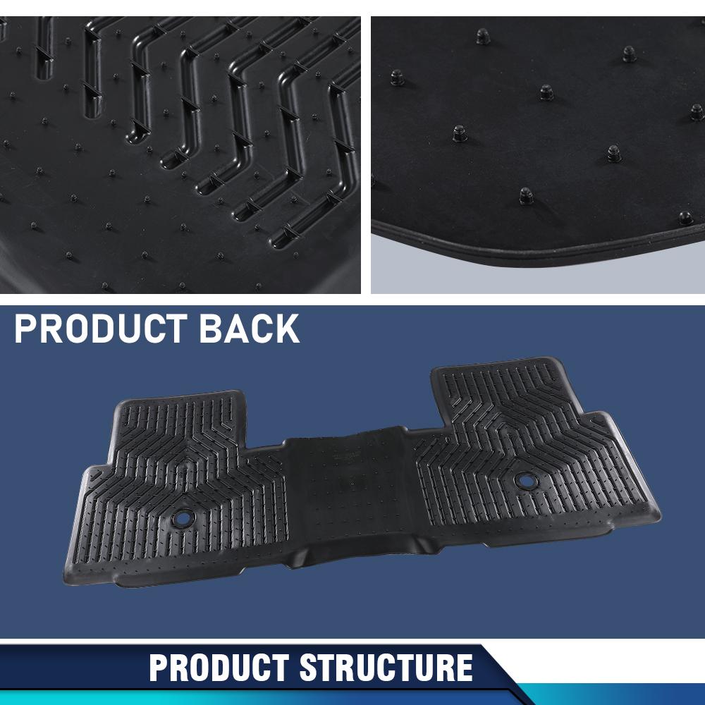 CROSSDESIGN TPE Floor Mats Fit For 2023-2024 Honda Pilot Floor Mats Set Tpe All Weather 3 Row Liners 4pcs