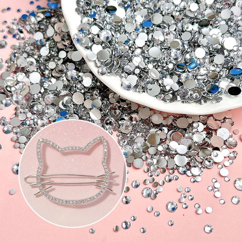 1Set 3D Flatback Pearl Nail Charms and Gems, White Nail Pearls Black Nails Rhinestones Charms for Nails Design, DIY Nail Art, Bedazzling Gems Diamonds Crystals for Nails Eyes Face Makeup DIY Crafts Tumblers