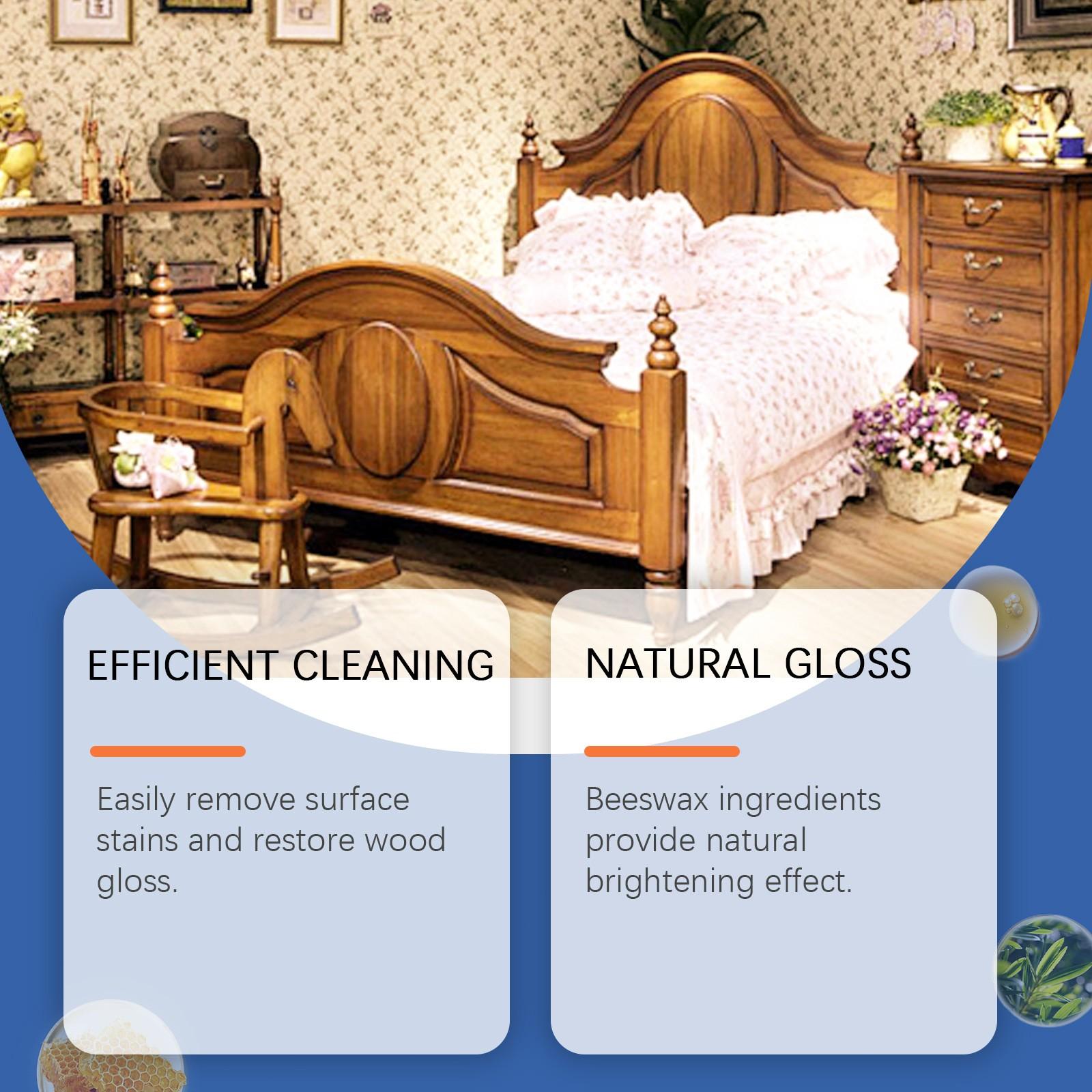 Jakehoe Beeswax Furniture Polish, Wood Furniture Moisturizing Cleaner, Daily Maintenance Care Agent, Home Decor Essential