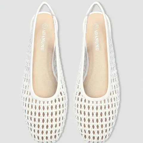 Women's PU Leather Weave Back-Strap, French Elegant Office & Date Shoes, Comfortable Stylish Footwear for Daily Summer Wear, Classy Sandals