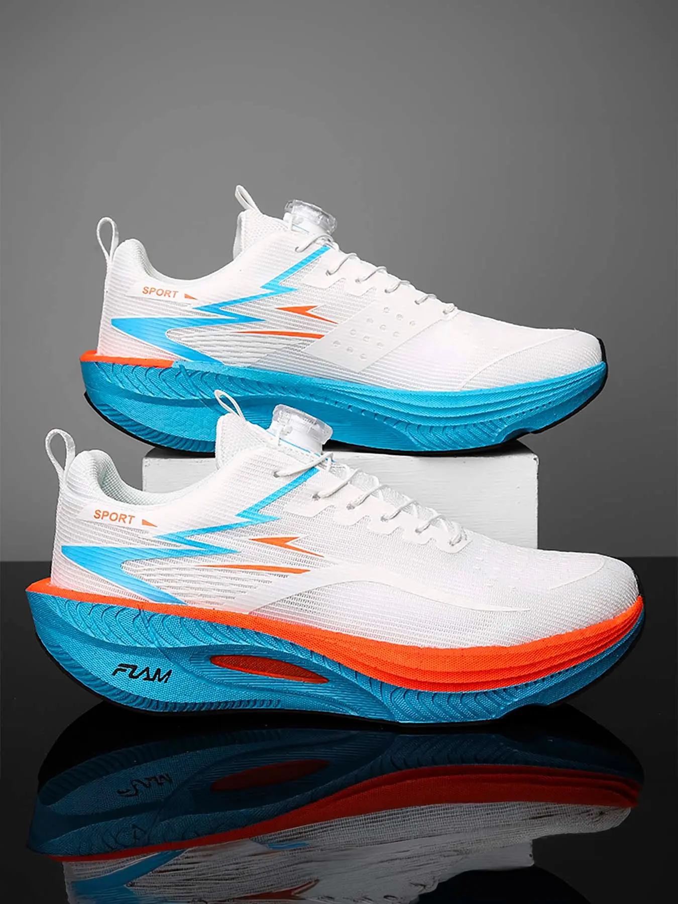 Orange and white