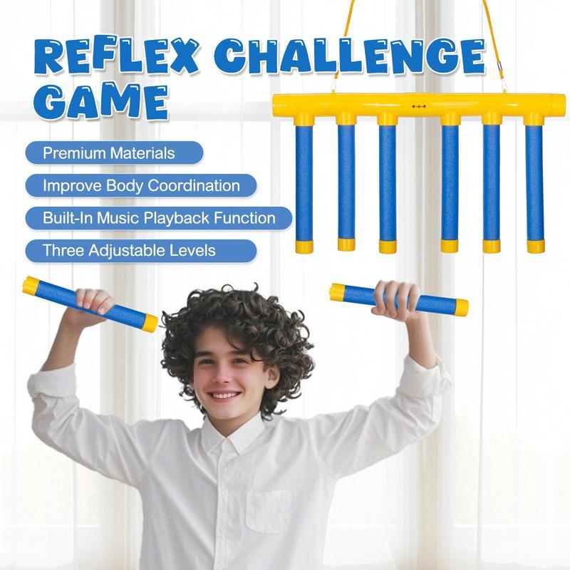 Reflective Drop Stick Challenge Game Set, Hand-Eye Coordination Speed Test Training Toy, Perfect Christmas Gift for Kids & Adults Reflective Drop Stick Challenge Game Set, Hand-Eye Coordination Speed Test Training Toy, Perfect Christmas Gift for Kids & Adults