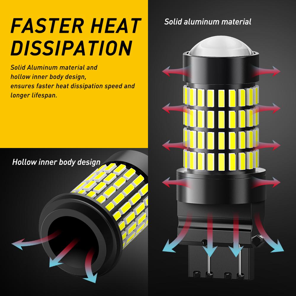 AUXITO 7440 7443 3157 1156 LED Bulbs Reverse Lights, 102-SMD Chipsets 500% Brighter 7441 7444 992 W21W 3056 3156 3057 4157 1141 1073 7506 LED Bulbs with Projector for Reverse Back Up Lights Tail Brake Signal Parking Lights, 6000K White