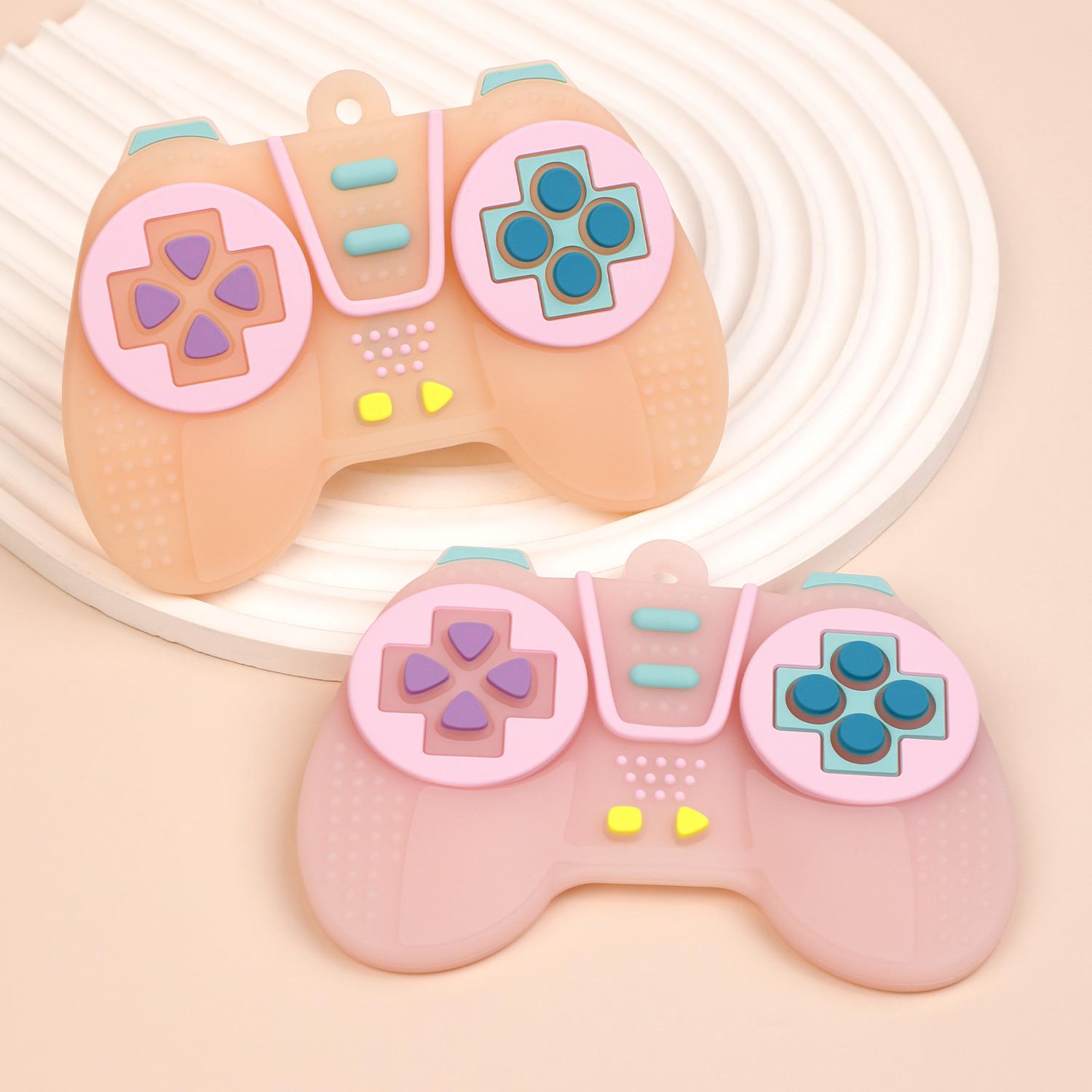 Silicone Teething Toys for Babies, 2-Pack Rubber Teethers, Baby Soothing Toy, Sensory Teether, Educational Chewable Toy for Infants 0-12 Months