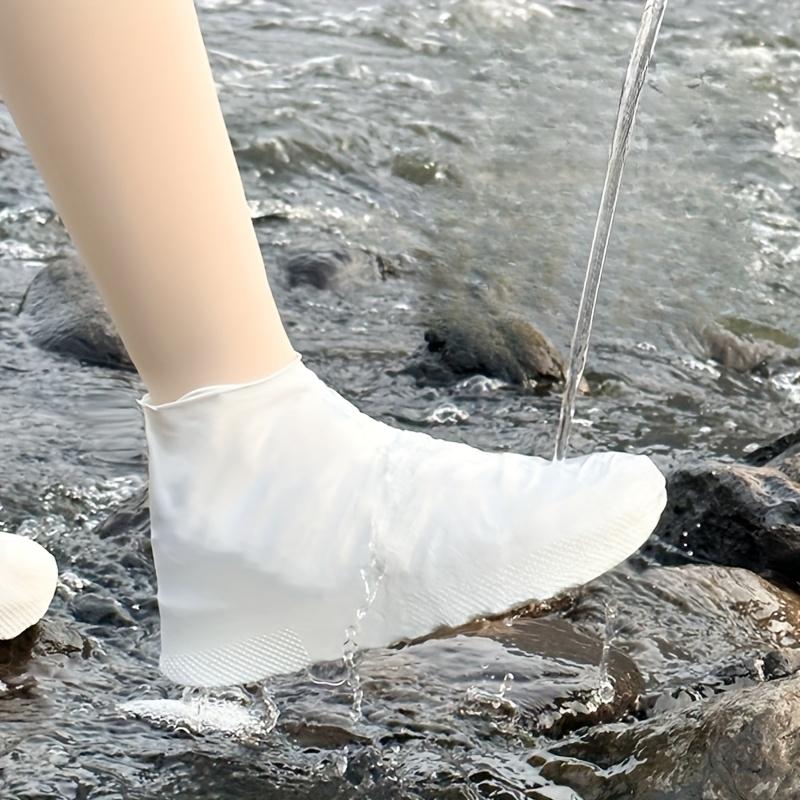 1 Pair High Elasticity Latex Rain Boot Overshoes, Waterproof Reusable Shoe Covers, Non-Slip Outdoor Rainy Day Footwear Protection