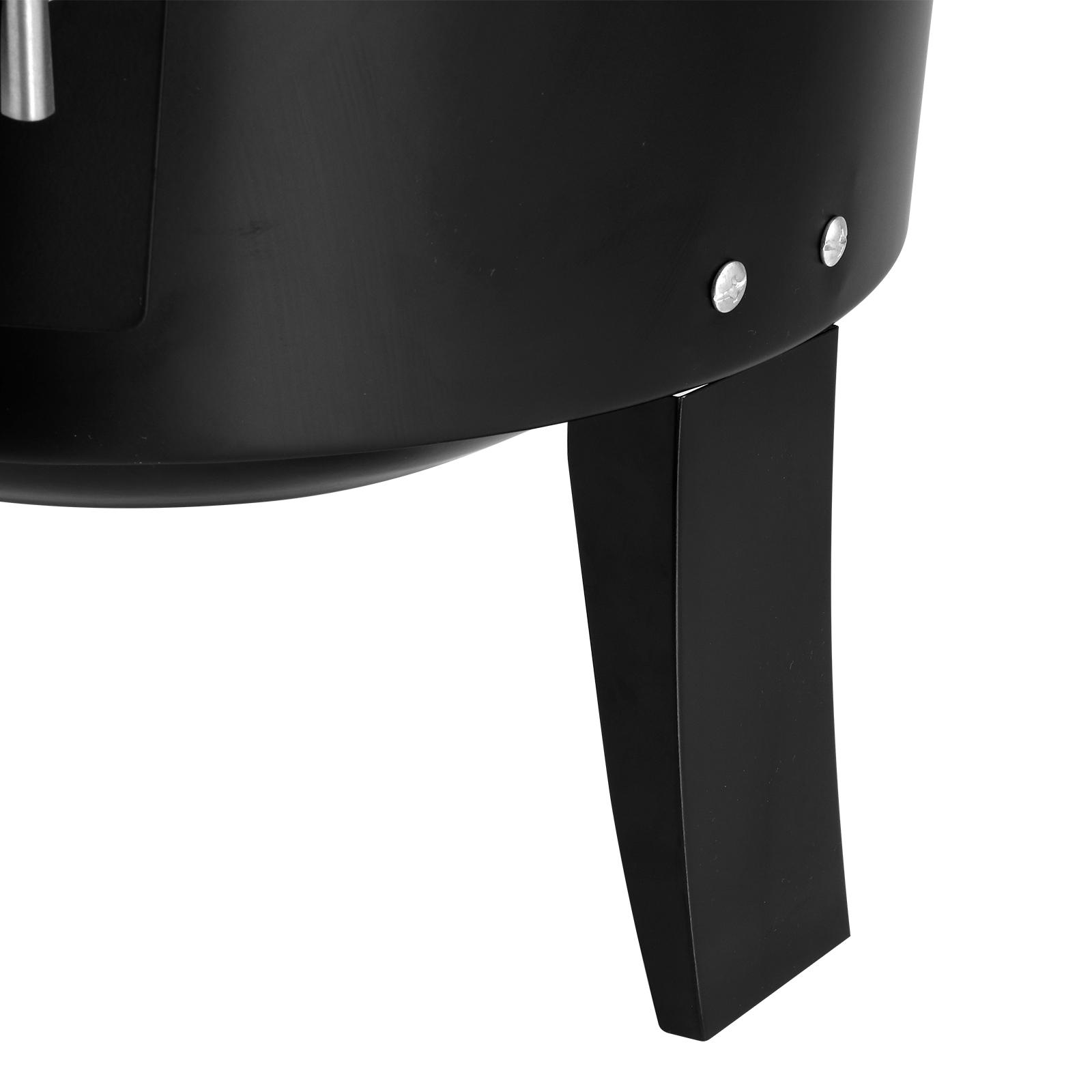 Smoker Carbon Grill, Portable Charcoal BBQ Barrel Grill with Thermometer, Iron Spray Adjustable Vent, for Camping, Backyard, Beach Parties