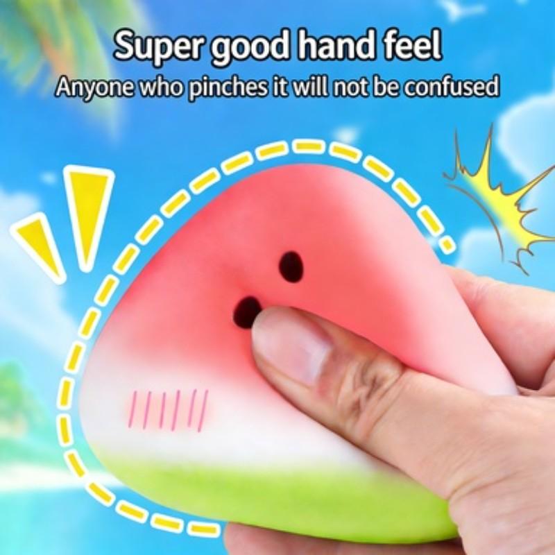 1/2/3/4pcs，Cute Watermelon Squishy Toys, Slow Rebound Stress Relief Finger Toy, Super Soft Squeeze Toy, Kids & Adults, Anxiety Relief Sensory Toy