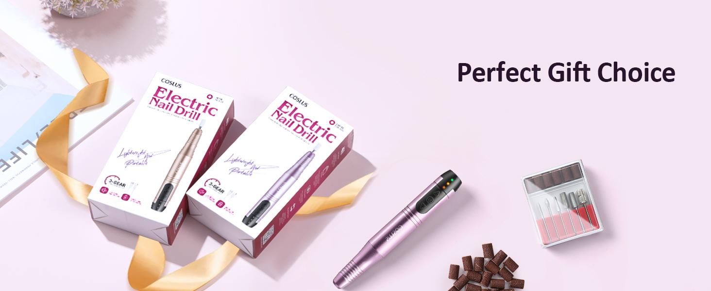 COSLUS C20 Electric Cordless Nail Drill File Professional: Portable Filing nail drill machine kit,pedicure kit for feet, toenail kit,Pedicure with UV LED Nail Lamp, Callus Remover for Feet, Cutics Care & Drill Bits/Sanding Bands,Springtok Beauty Products