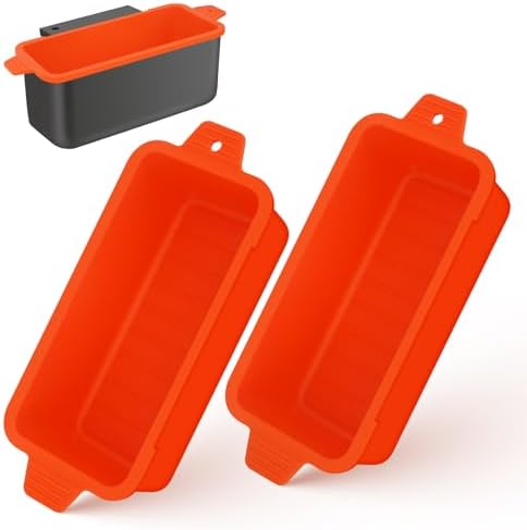 2 silicone grease cup liners, suitable for Blackstone 36, 28, 22, 17inch griddles, reusable grease collection cup liners, barbecue grease tray, durable drip tray, Blackstone griddle accessories, orange