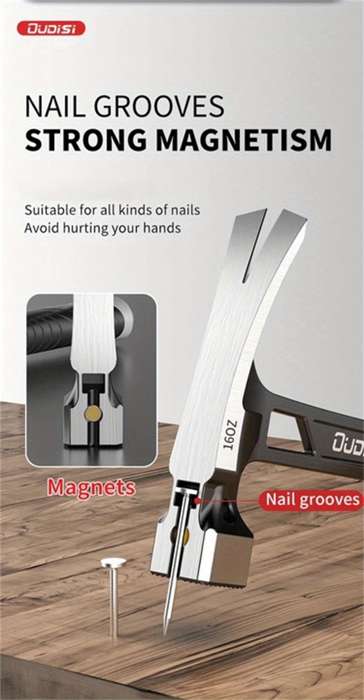 Heavy-Duty One-Piece Claw Hammer, Multi-Functional Claw Hammer Features shock-absorbing nylon handle and non-slip grip High-carbon steel construction with smooth finish Ideal for demolition, Stocking Stuffers,Him Dad Birthday Gift, Clawhammer, Hand Tools