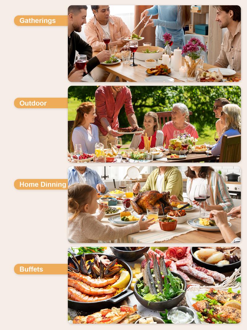 Electric Warming Tray, Foldable Food Warming Mat with Adjustable Max Temperature 212 Fahrenheit, Auto Shut-Off Food Warmer for for Gatherings, Parties, Everyday Use