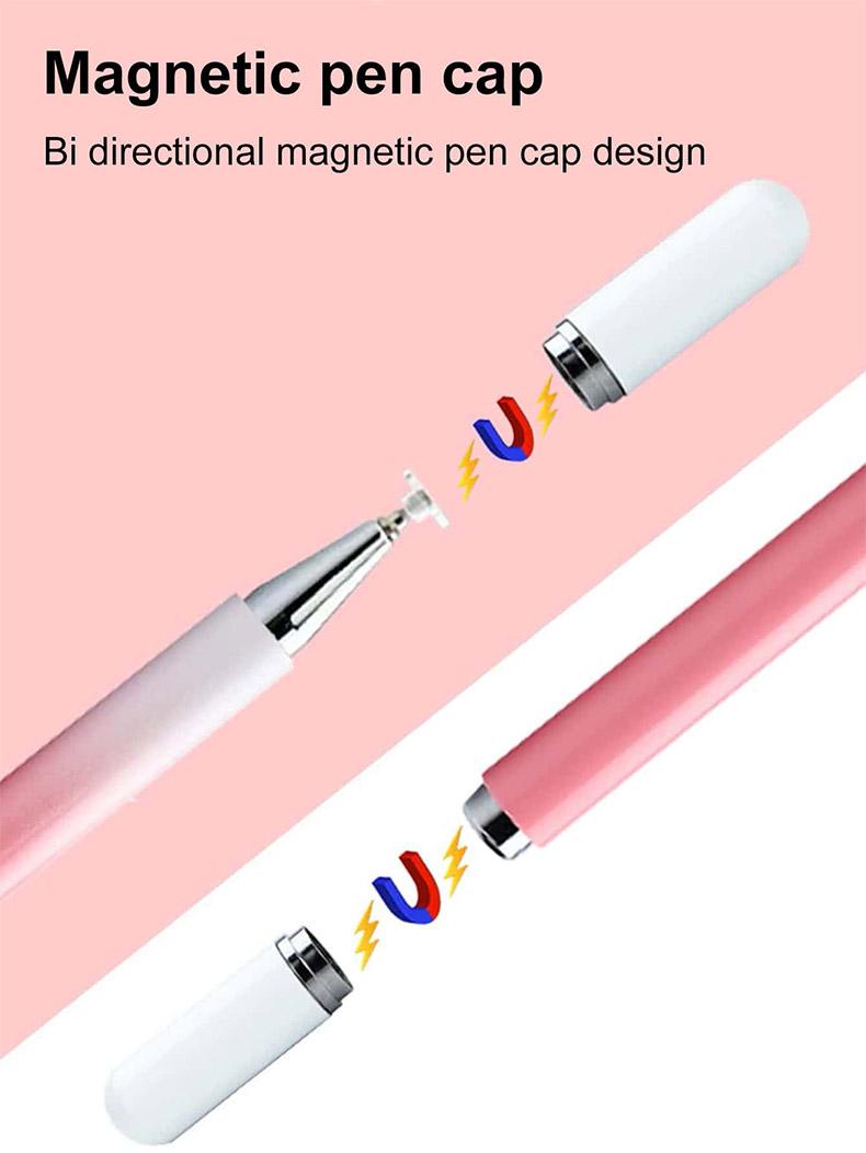 Universal Capacitive Stylus Pen, No Charging Needed, Compatible with Phones and Tablets, Dual-Sided Magnetic Cap, Touchscreen Pen for Drawing and Writing