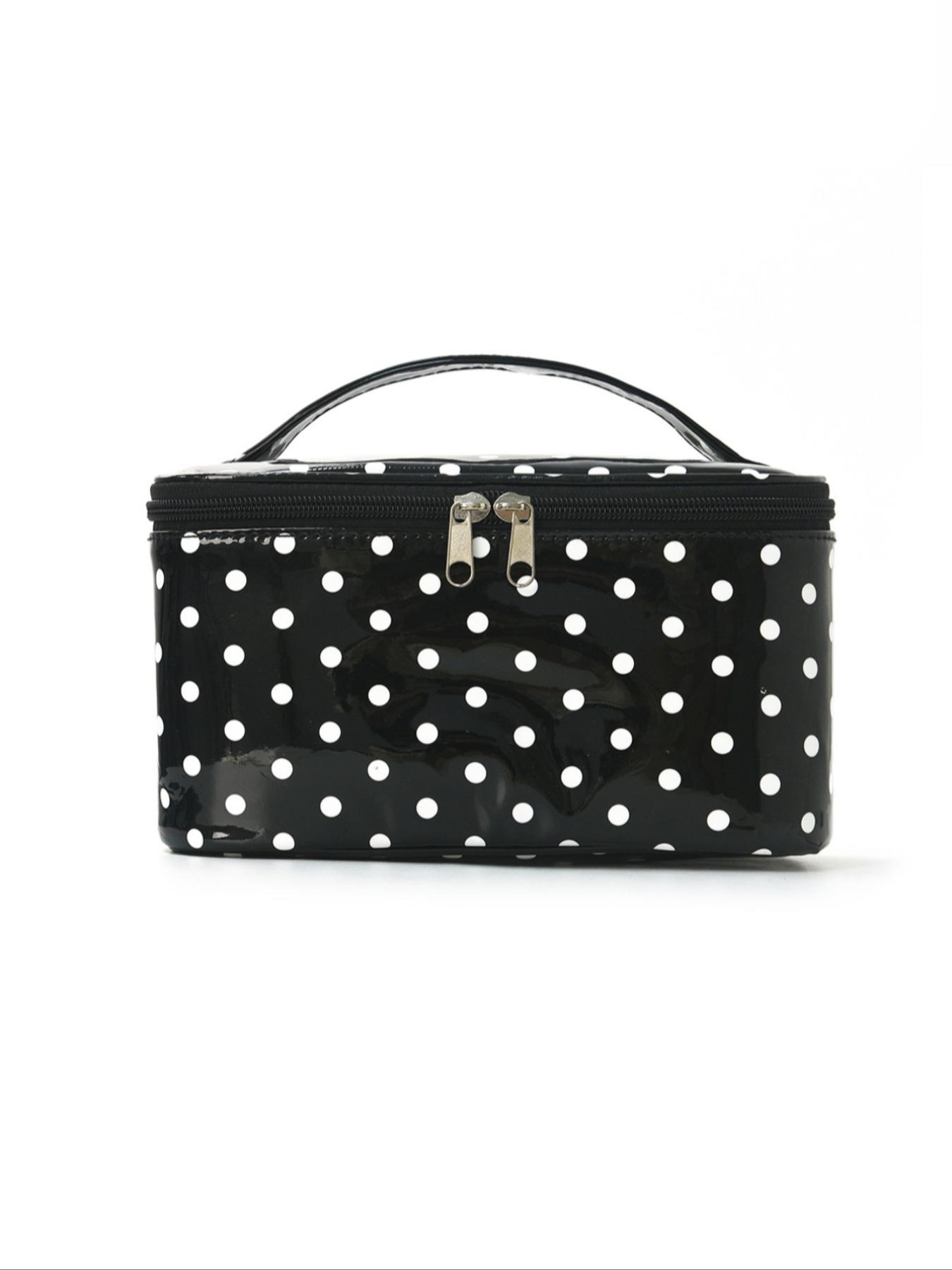 Polka Dot Makeup Bag, High Aesthetic Large Capacity Multi-Functional Storage Bag, Outdoor Travel Portable Handheld Organizer, Cosmetic Travel Bag