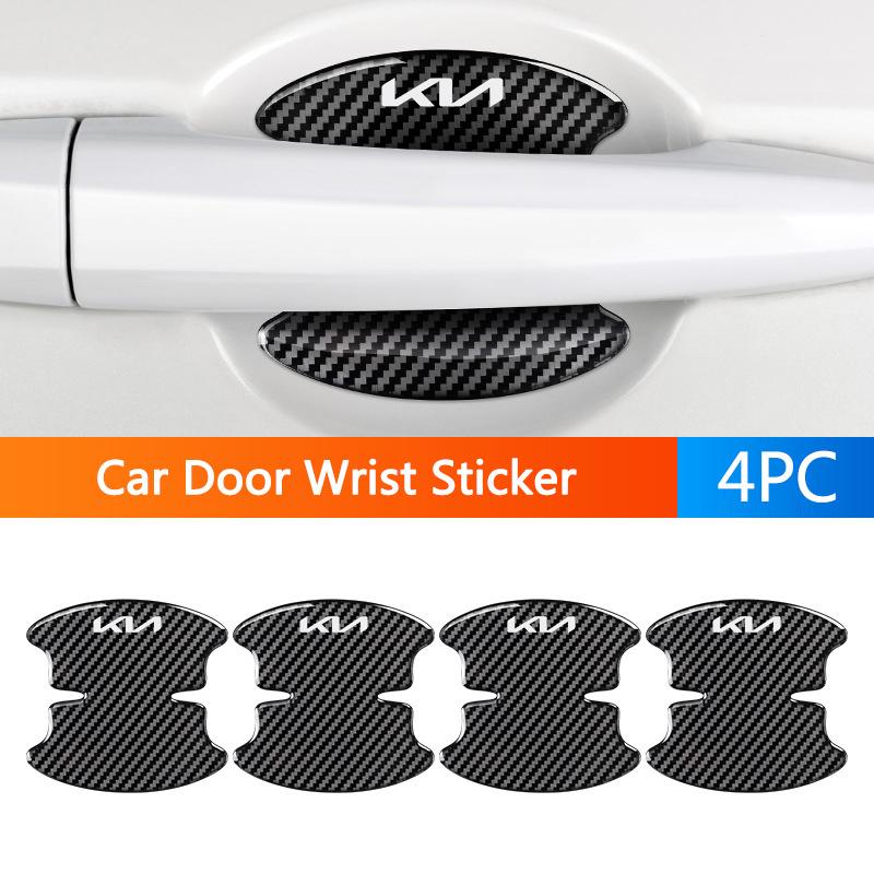 4/8pcs Car Door Handle Bowl Anti-Collision Protective Stickers, Car Decals, Fits Kia Ceed Sportage Rio Proceed K5 Optima Sedona Forte Cerato Venga Soul K3 K5