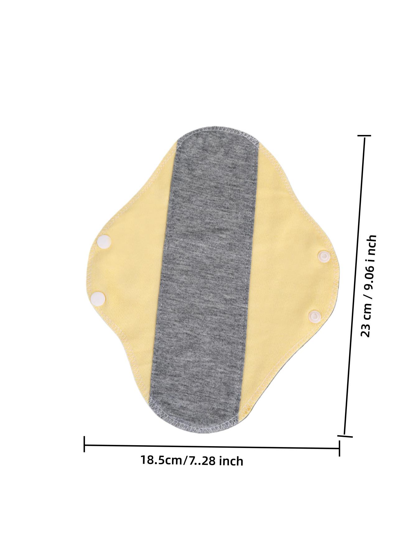 3-Pack Mixed Color Graphene Antibacterial Washable Cotton Pads, Reusable Sanitary Pads for Middle Aged and Elderly, Leak-Proof Incontinence Pads