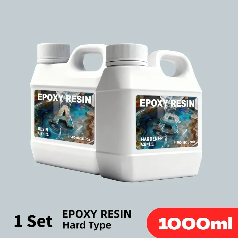 33.8oz/1000ML Epoxy Resin Kit, Easy Mix, High Gloss, Durable Epoxy Finish, Odorless, Long Lasting Bond, Ideal for DIY Crafts, Jewelry, Art Coating, Perfect for Creative Projects