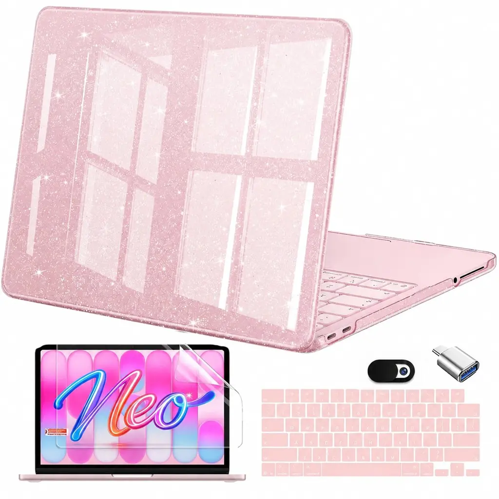 Nexabridge 2026 Macbook Neo Protective Case, 5-In-1 Set, Keyboard Cover, Screen Protector, 13-Inch, Best Holiday Gift
