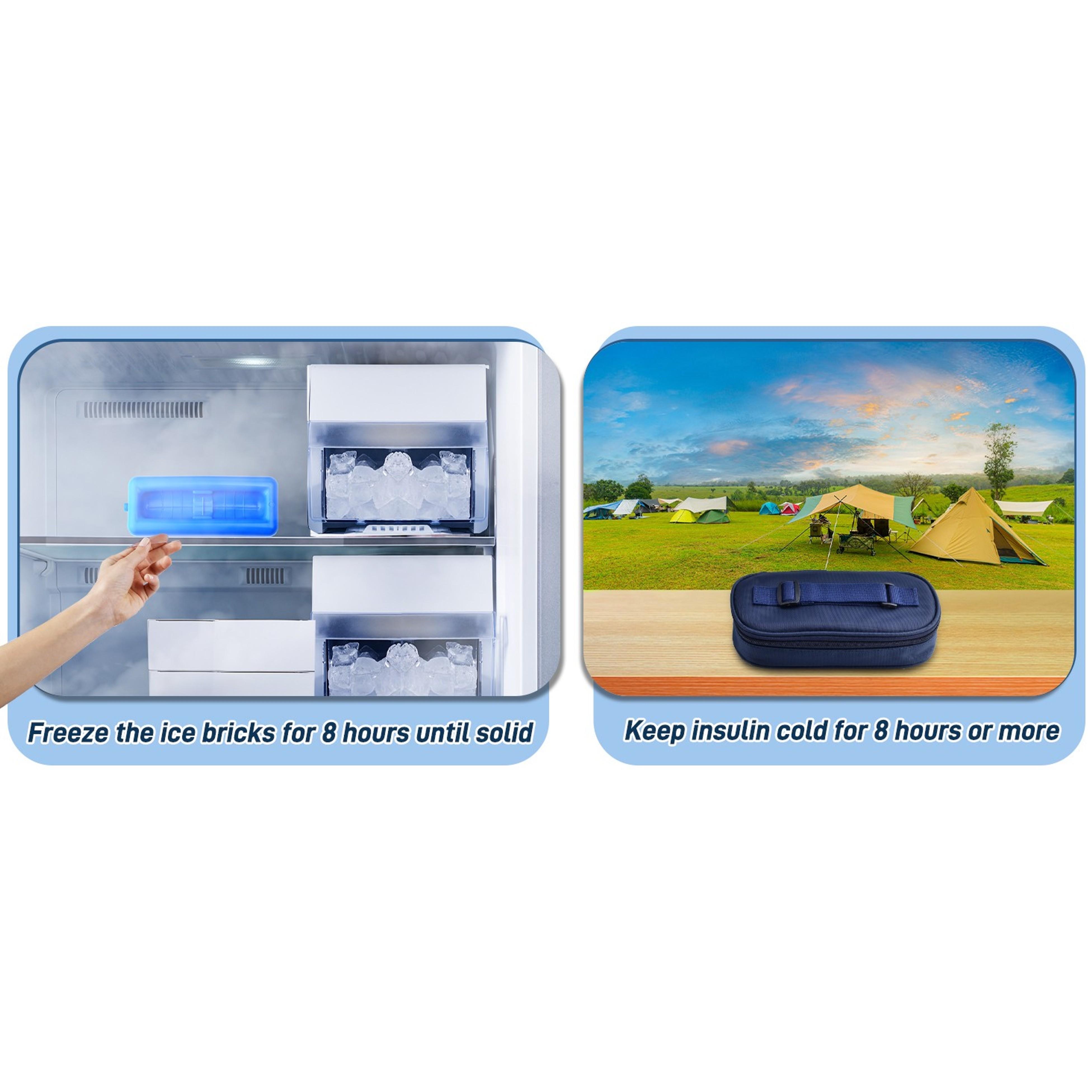 Insulin Vial Cooler Travel Case - TSA-Approved Portable Refrigerated Medicine Bag with Protective Ice Brick, Keeps Diabetes Medication Cool During TravelGift