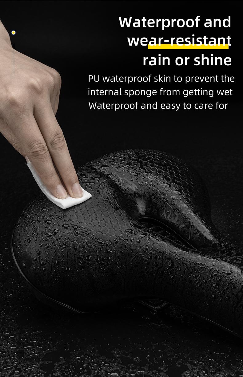 ROCKBROS Bike Seat Memory Foam Bike Saddle Comfortable Waterproof for City MTB Racing Bikes