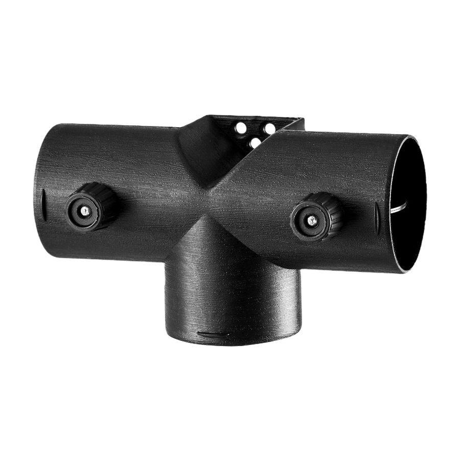 VEVOR Diesel Heater Connector, 2.32 inch Diesel Heater Duct Connector Accessories, T-shape 3 Way Air Vent Connectors with 2 90 Rotatable Valves, Black Joint Connectors for 2KW Diesels Heaters
