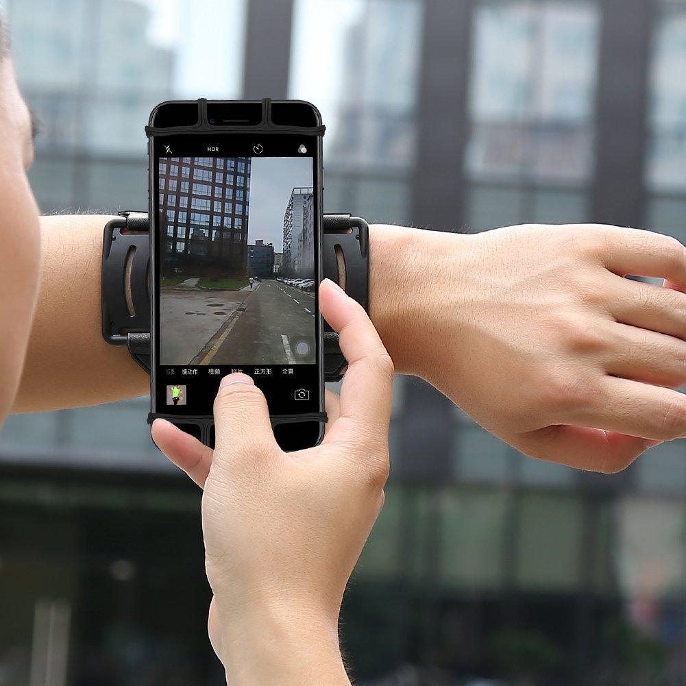 360° Rotating Sports Armband Phone Holder, Hands Free Wrist Mount for Running, Fitness & Delivery Work