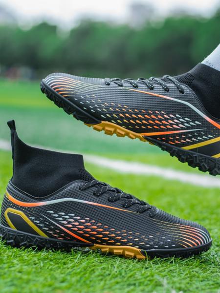 Professional Soccer Shoes for Men & Women, Anti-Slip Wear-Resistant Indoor Outdoor Training Competition Footwear, Long Studs Ag TF Design, Football Field Boots