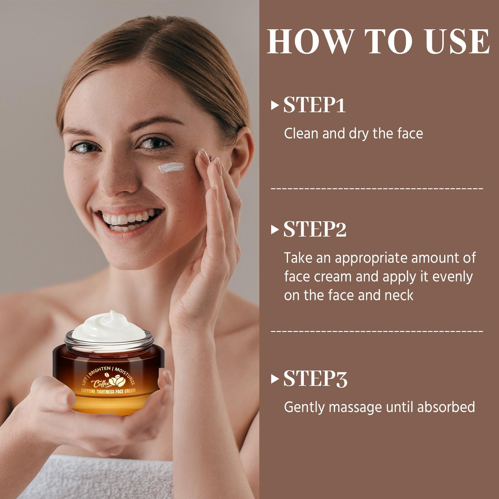 Firming Moisturizer Balm, Contains Caffeine, Hyaluronic Acid, Collagen, Vitamin E, Retinol, Reduces Fine Lines, Wrinkles, 50g