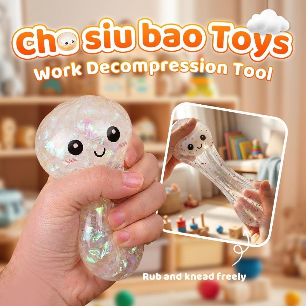 1pc Expressive Big Dumpling Squishy - Blind Box, Mysecret Bun Fidget Toy, Soft TPR Material, Stress Relief, Unboxing Surprise,rare squishy Random Style per Pack.Valentine's Day and Easter gifts, suitable for children to exchange gifts