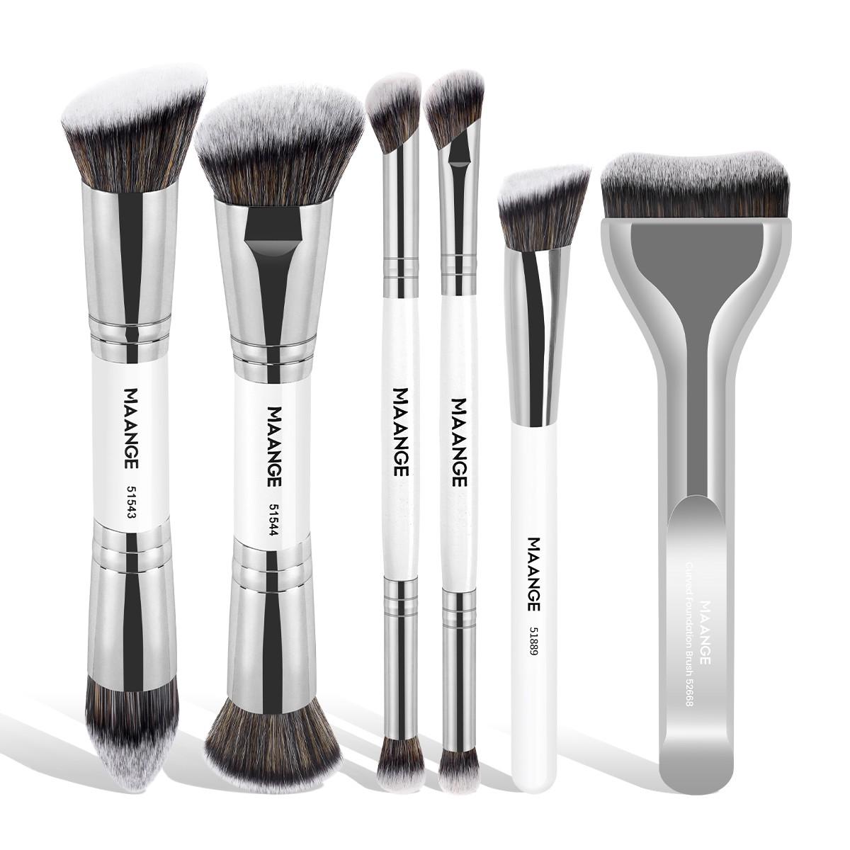 Maange 6-Piece Makeup Brush Set, Includes Foundation Brush, Concealer Brush, Blush Brush, Essential Makeup Tools, Perfect for Daily Use