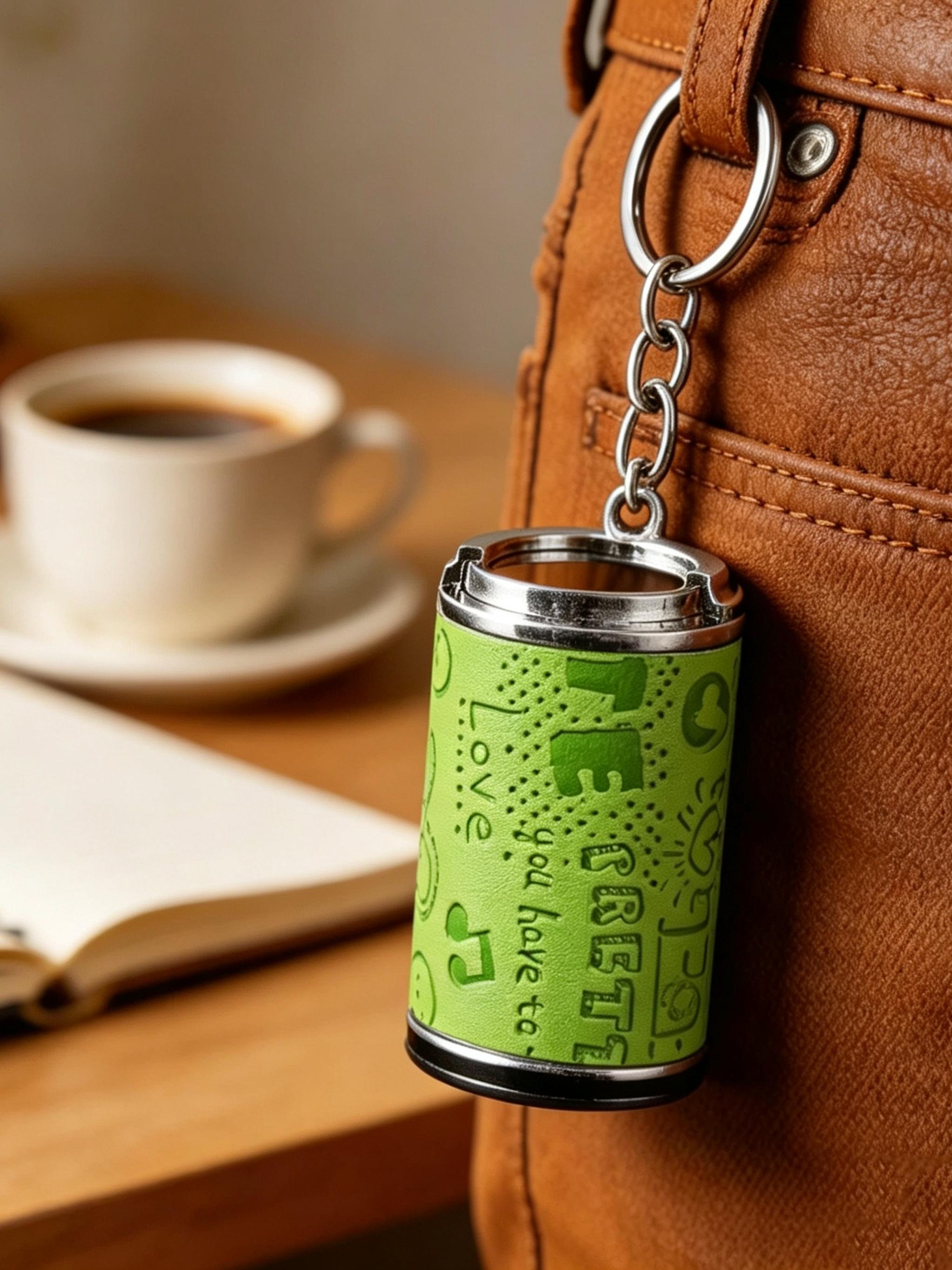 Creative Coin Holder Keychain, Fashionable Portable Change Container, Metal Coin Jar Key Ring, Unique Personalized Accessory, Gift Keychain