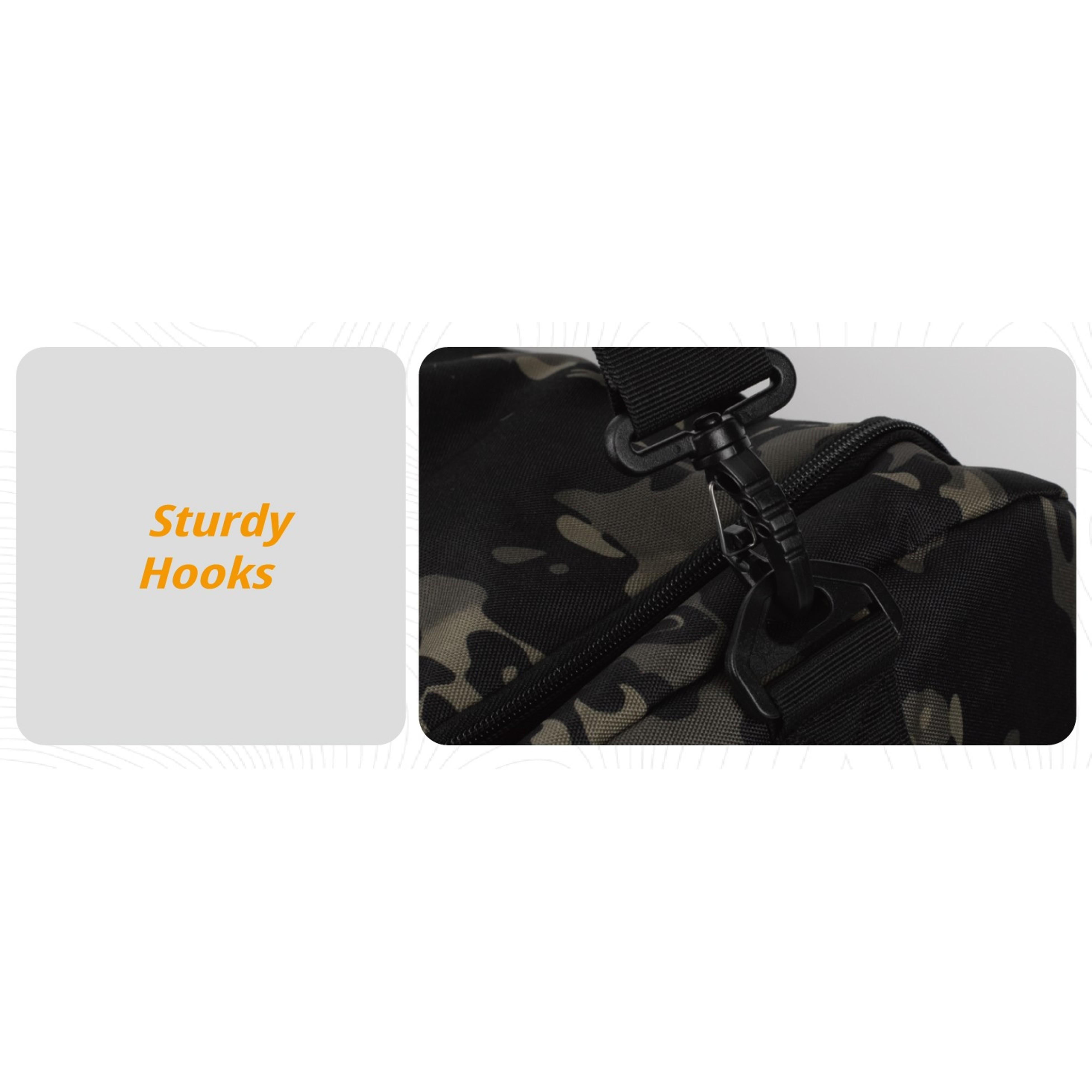 Tactical Gym Bag for Men, 60L Large Capacity Duffle Bags with Shoes Compartment, Sports Bag with wet compartment, Multi-functional Weekend Bags Suitable for Travel, Camping, Hiking