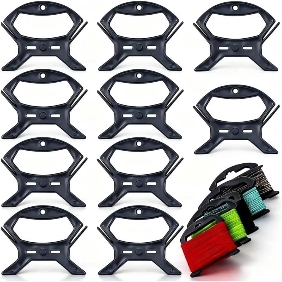 10Pcs Tangle-Free Paracord Winder Rope Spool Organizer Tool for Fishing Line Twine Extension Cable Wrap Storage Reel String Holder