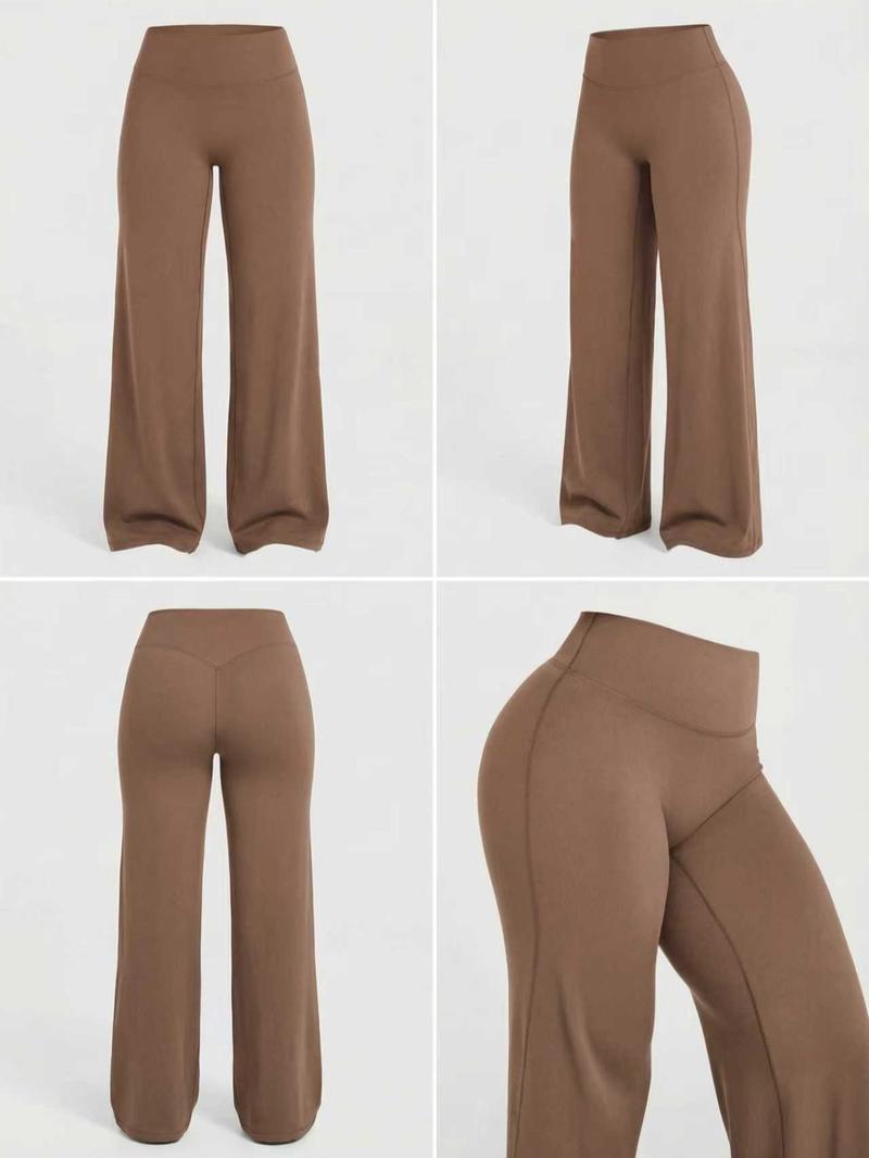 Women's High-Waisted Elastic Loose Straight-Leg Pants, Butt-Lifting Outdoor Casual Pants, Suitable for Yoga and Pilates, Comfortable Daily Wear