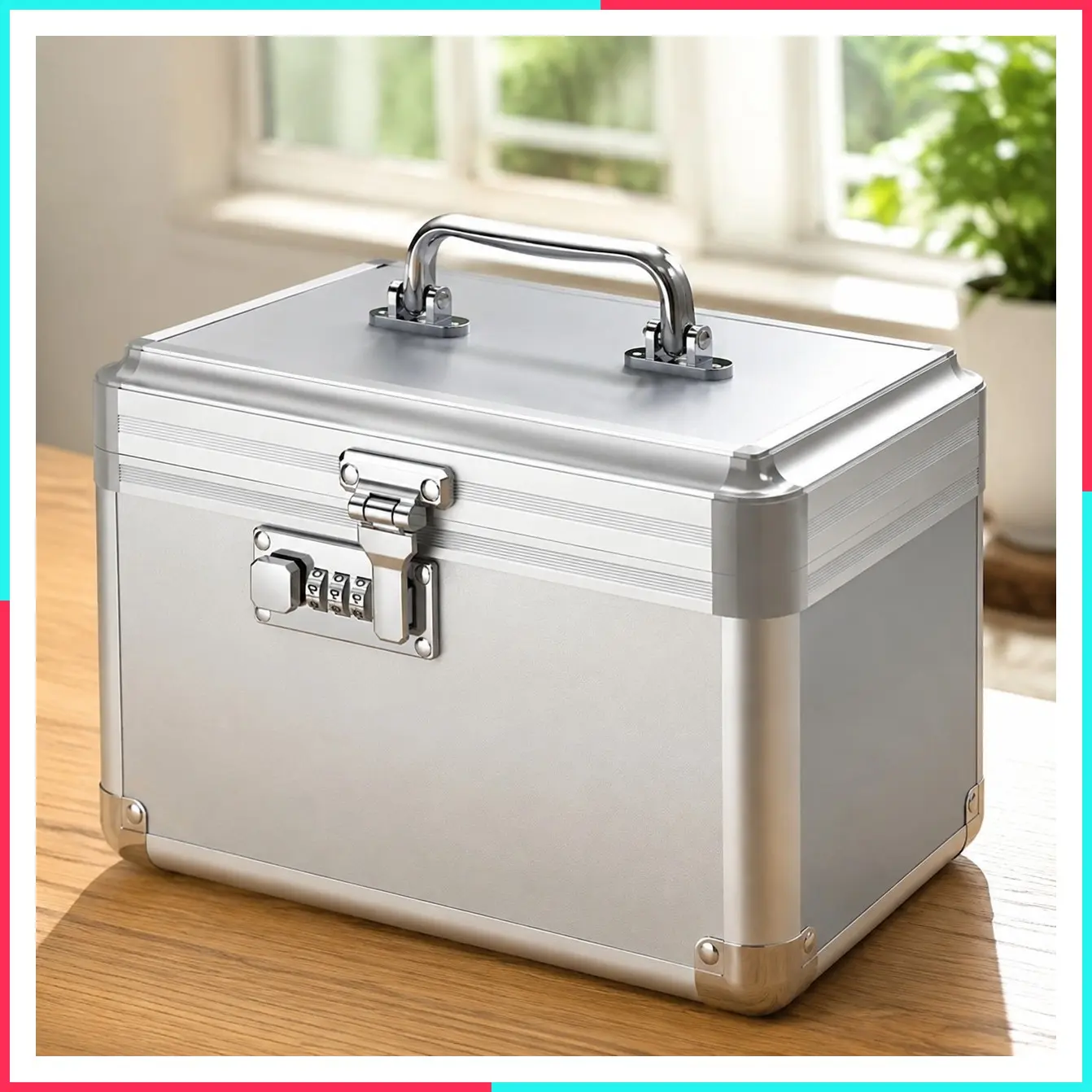 Medicine Lock Box 10x6x6.5 in with Code Lock for Medications