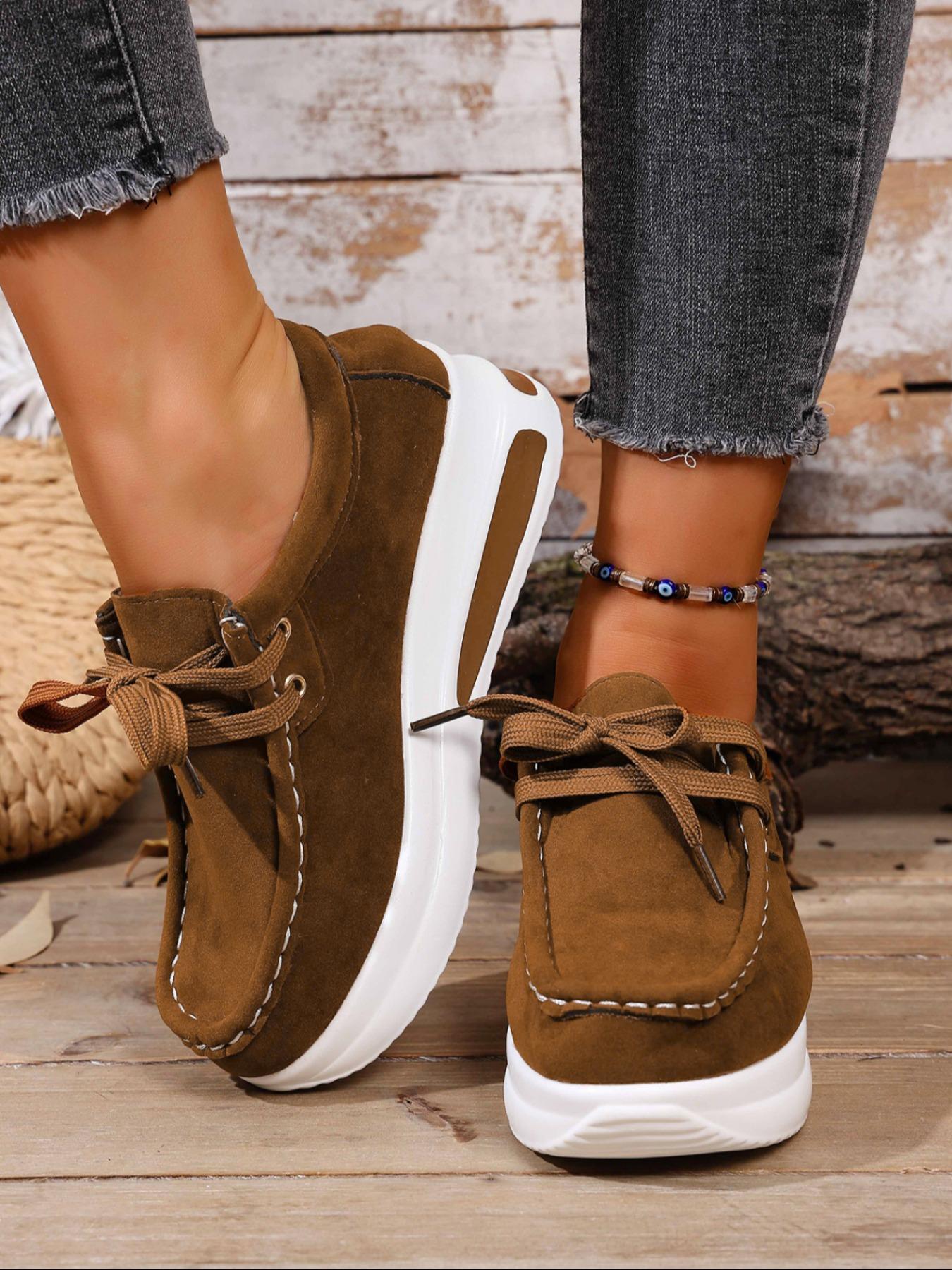 New Lace-Up Thick Sole Casual Athletic Shoes, Sneaker, Trainer, Sports Shoes, Comfortable Versatile Design, Eye-Catching Style, Perfect for Daily Wear & Outdoor Activities, Walking Shoes, Footwear