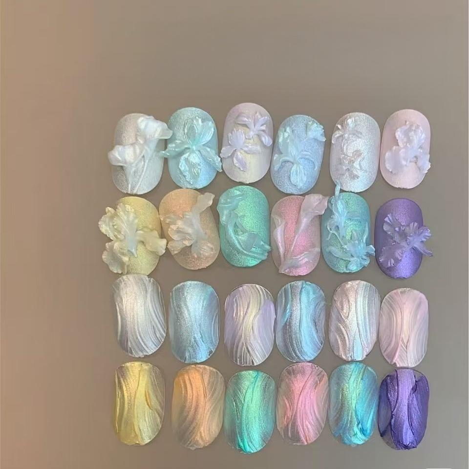 Single Pack Calla Lily Ice Flower Nail Art Mold, Blue Lily 3D Nail Mold, High Transparency Silicone Nail Mold, Beauty Tool, Diy Nails Art, Nail Art Supplies