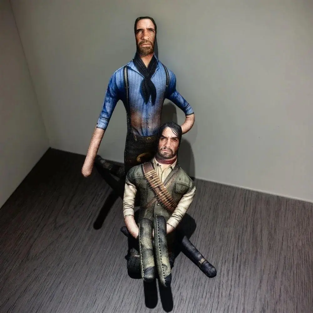 26cm Flexible Body Wire Anime Game RDR2 Arthur Morgan / John Marston Cartoon Figure Plush Toy Red Dead Redemption 2 Plushie Doll