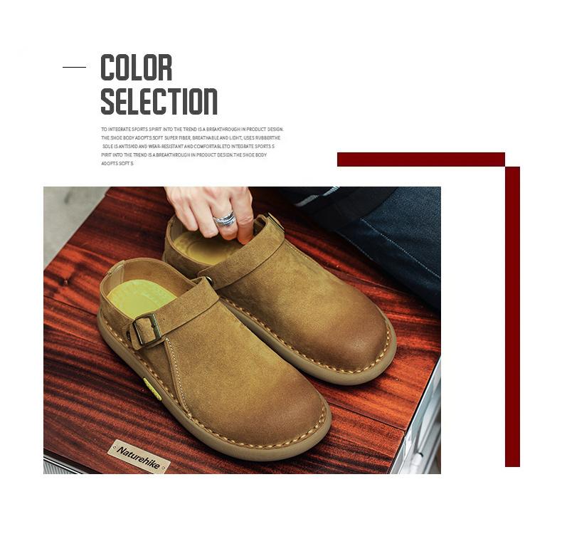 Men's Faux Suede Mules with Adjustable Buckle Strap, Comfortable Round Toe Mules, Slip-On Outdoor Casual Slingback Shoes,Comfortable Two-Way Slingback Office Shoes for Camping & Daily Wear,Big Size 10 11.5 11 12