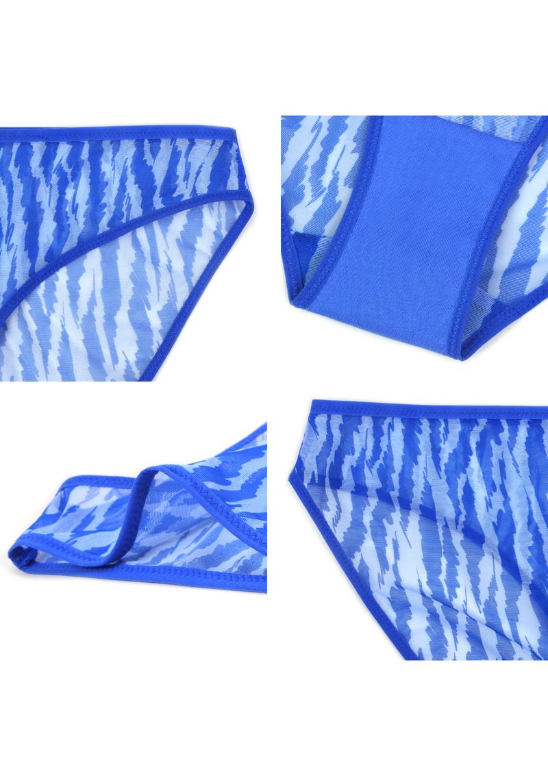 HSIA Zebra Wild Soft Mesh Mid-Rise Mid Waist Panty Bikini Briefs Women Underwear
