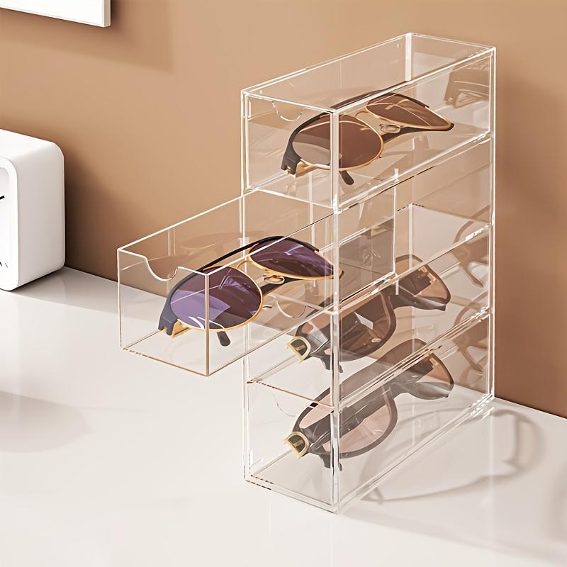 Multi-Layer Plastic Drawer Storage Box, Handmade Finishing Box, 4-Layer Transparent Hair Accessories Organizer, Stackable Bathroom Containers, Clear Container