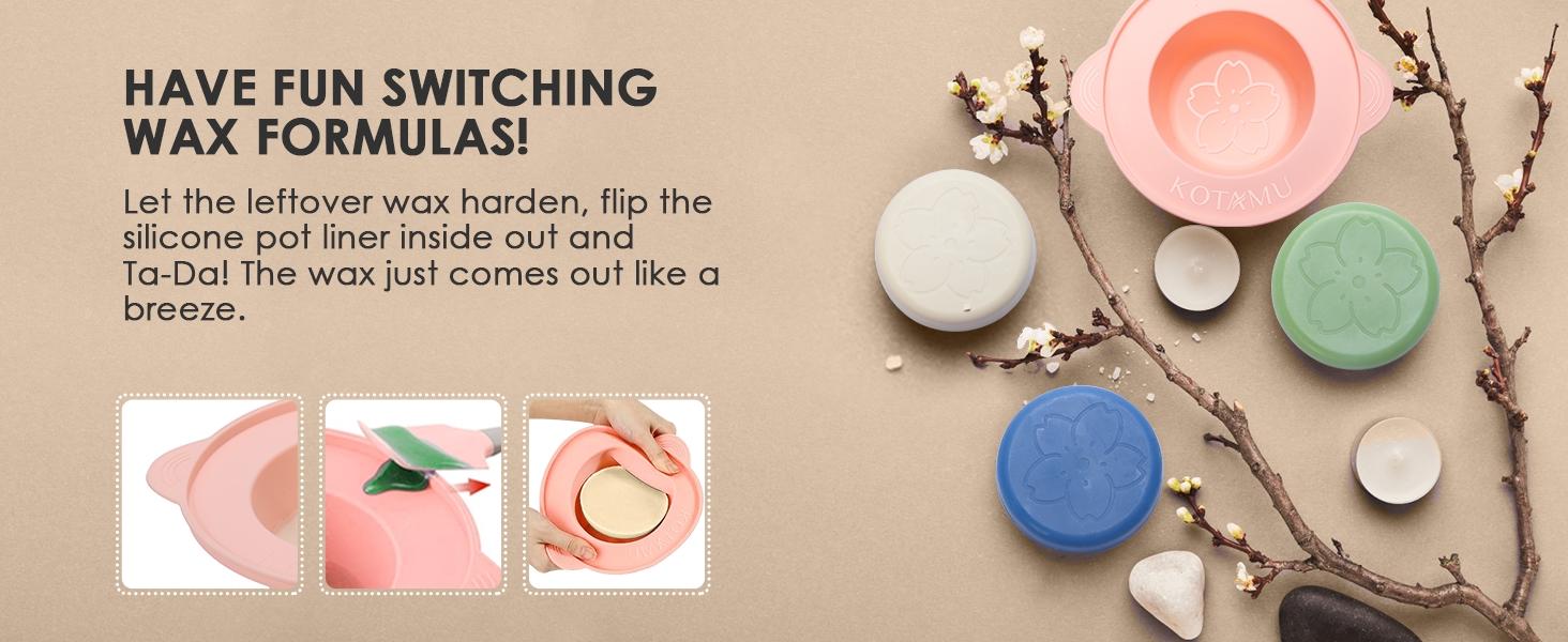 KOTAMU Waxing Kit-Professional Wax Warmer for Women& Men Hair Removal,Black Hard Wax Kit With Silicone Waxing Pot, Sensitive Skin Friendly Body Wax Kit Ideal for Face Bikin Brazilian Leg Home Salon