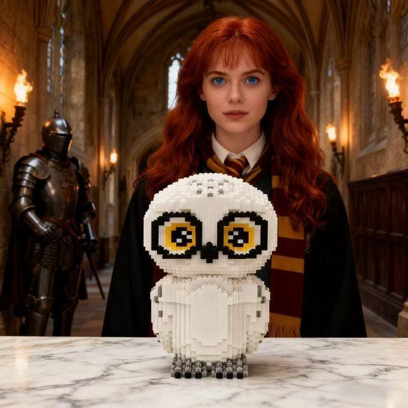 Owl 3D Puzzle Building Blocks, Creative Decorative Item, Perfect Gift for Birthdays, Halloween, Valentine's Day, Christmas, Unisex